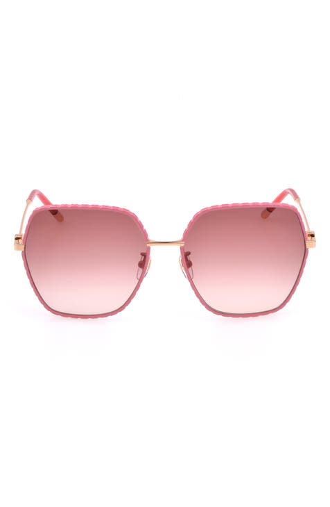 Gafas de sol cuadradas degradadas de 59 mm