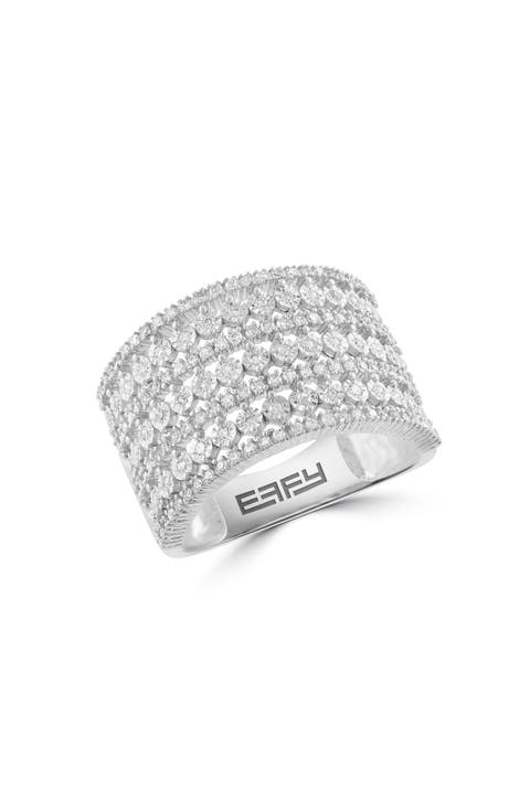 Sterling Silver Diamond Ring