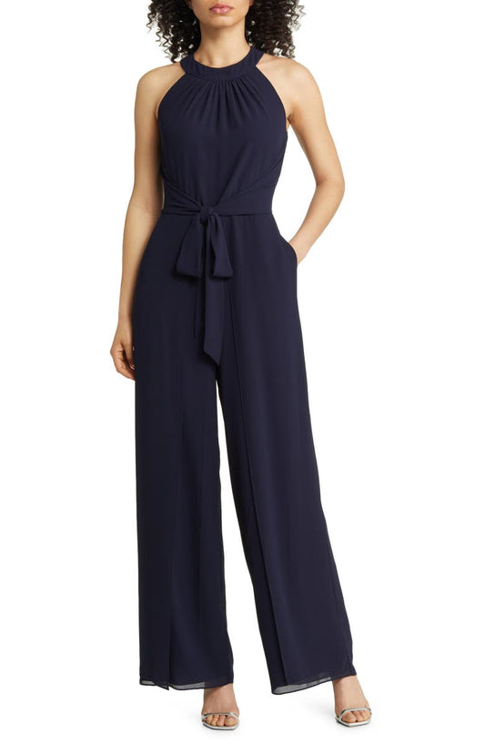 Halter Neck Chiffon Jumpsuit