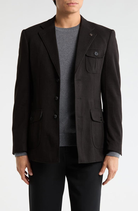 Slim Fit Solid Stretch Sport Coat