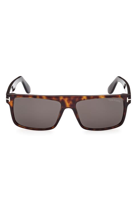 58mm Rectangle Sunglasses