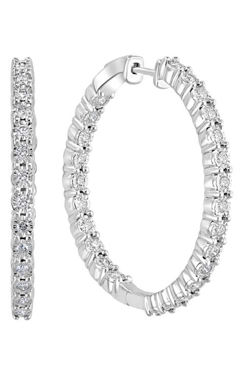 Diamond Hoop Earrings