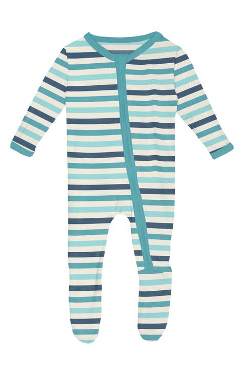 Footie con cremallera y estampado de rayas Cruisin' (bebé)
