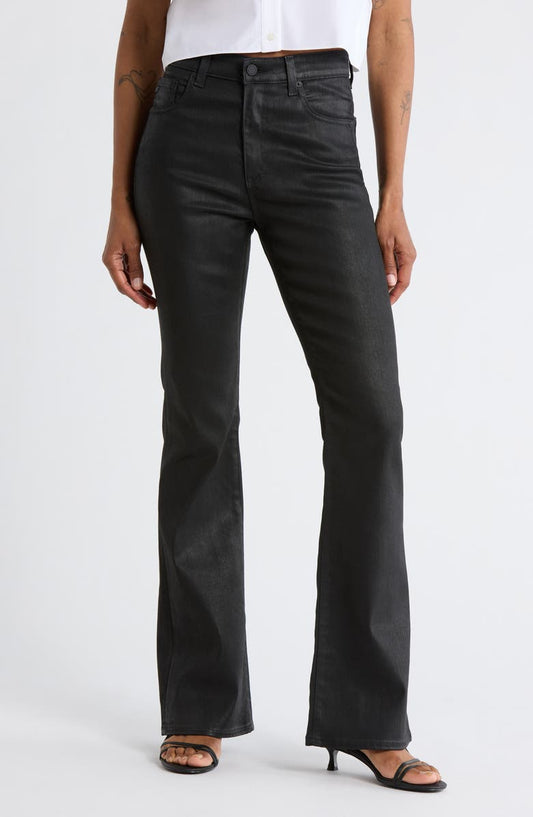 Alexxis Coated High Waist Bootcut Jeans
