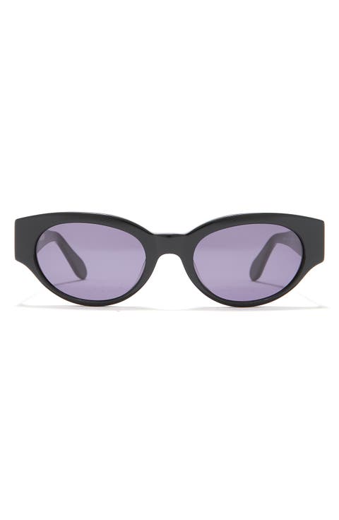 53mm Chunky Oval Sunglasses