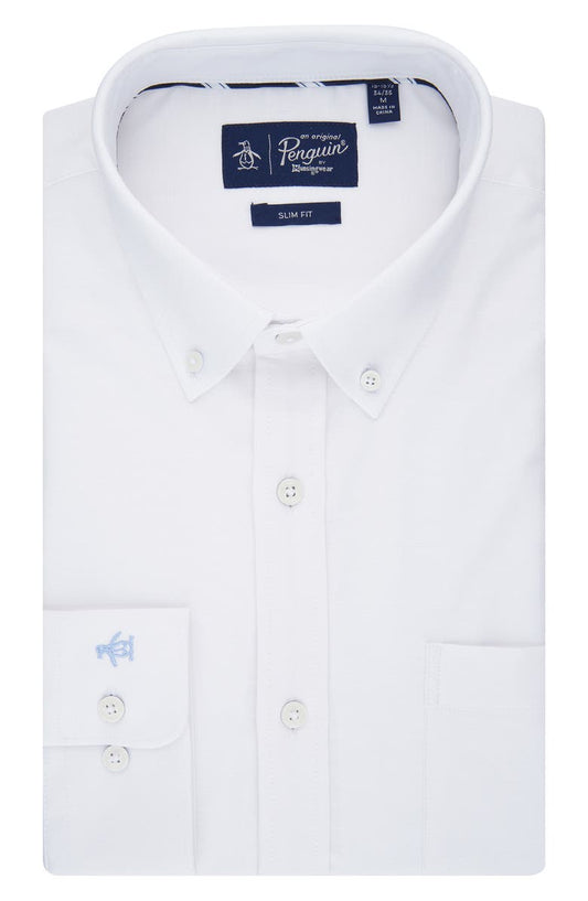 Abbot Brushed Oxford Slim Fit Dress Shirt