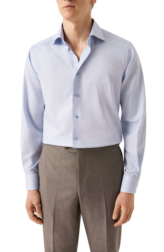 Contemporary Fit Microcheck Cotton Dress Shirt (Regular & Big)