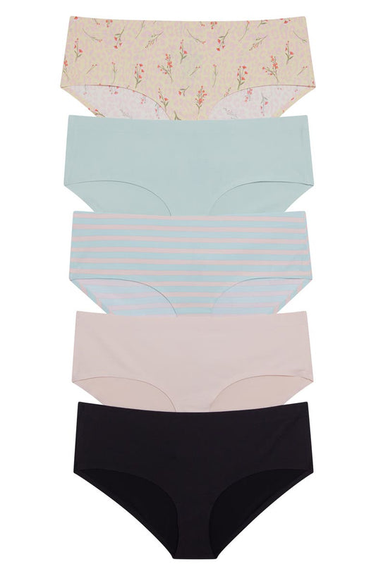 Sandra Assorted Mid Rise Hipster - Pack of 5