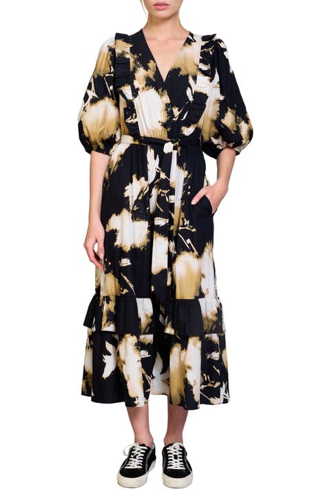 Vestido largo escalonado