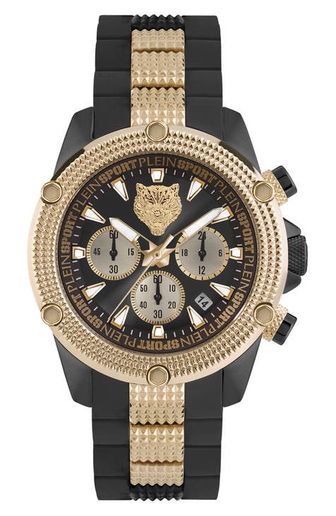 Reloj con correa de silicona Hurricane, 44 mm