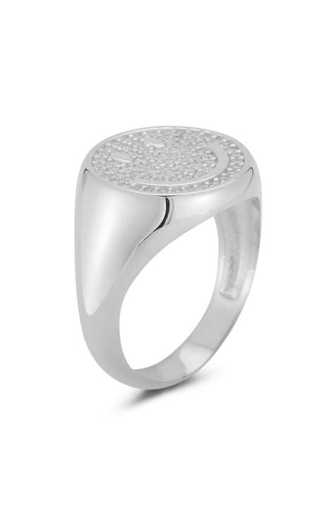 Anillo Cara Sonriente Pavé Zirconia Cúbica