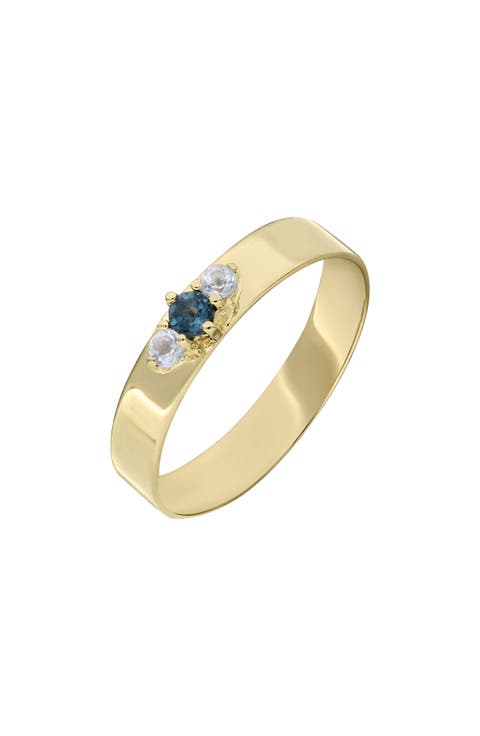 Color 14K Gold Oval Pendant Ring