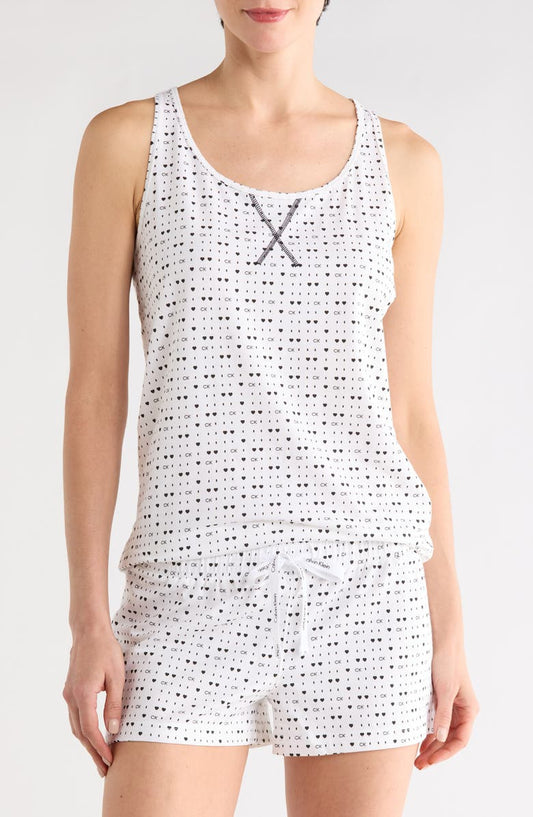 Jersey Tank & Shorts Pajama 2-Piece Set