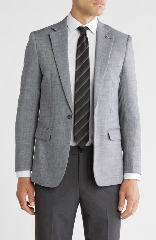 Slim Fit Sharkskin Blazer