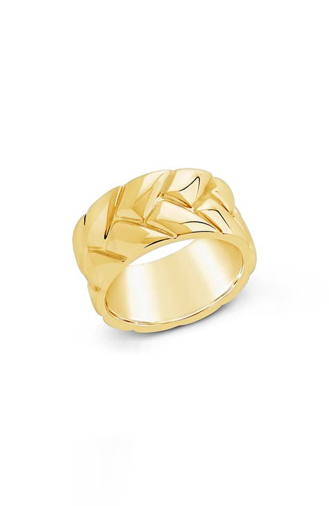 Anillo de banda texturizado Cameron