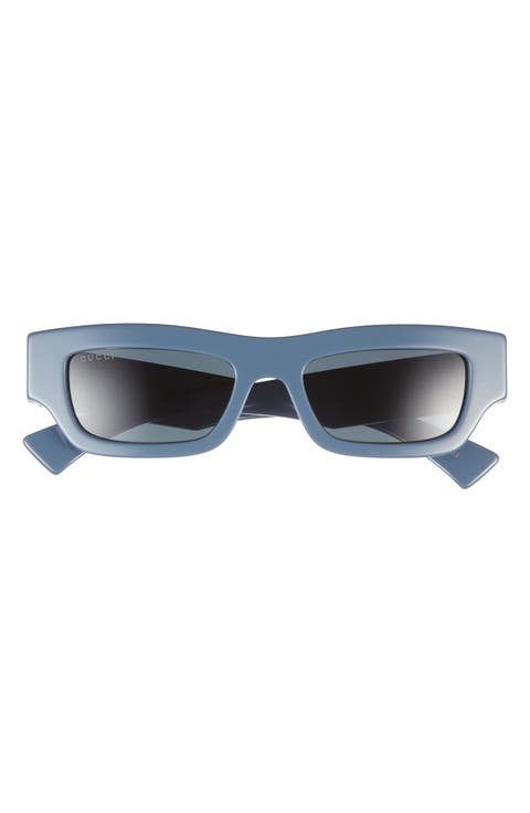 52mm Polarized Rectangular Sunglasses