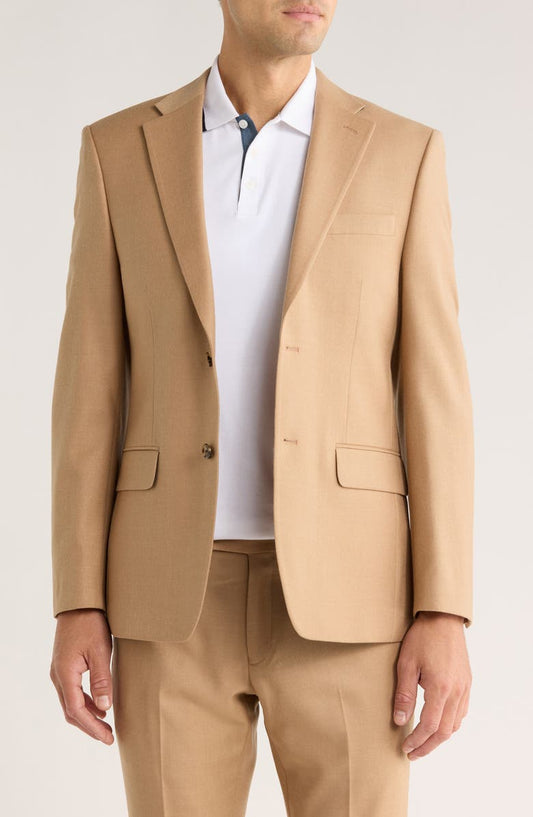 Notch Lapel Wool Twill Blazer (Regular & Big)