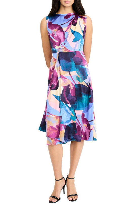 Asymmetric A-Line Midi Dress