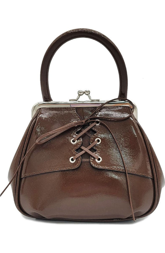 Mini Lace Up Leather Tote