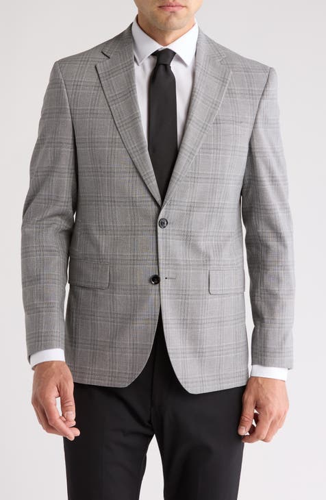 Abrigo deportivo de mezcla de lana a cuadros Jarrow