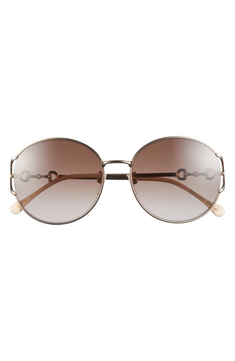 58mm Oval Sunglasses